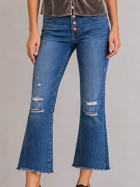 Madewell Cali Demi Distressed Bootcut Jeans 26